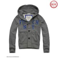 heren abercrombie and fitch pullover full-knop grijs blauw ny Lage Prijzen jkdak309